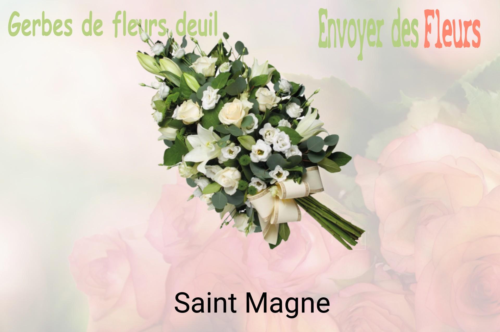 Gerbe de fleurs de deuil livrée à Saint-Magne